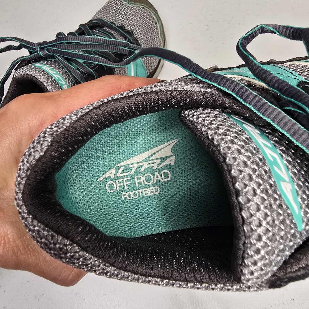 Altra Lone Peak 3.5 Trail Running Shoes Gray Teal Women's 7‎ Activewear - Picture 7 of 9